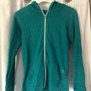 Turquoise zip up hoodie